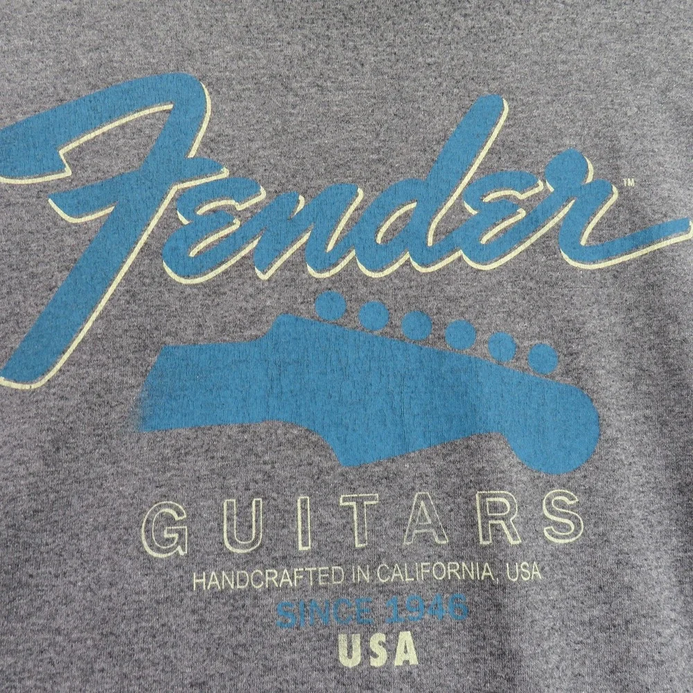 Fender Guitars Shirt Mens 2XL‎ Graphic Tee California USA Music Vintage Style